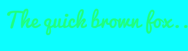 Image with Font Color 1EFF82 and Background Color 0CFEFF
